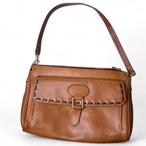 Elegant Brown Leather Shoulder Bag